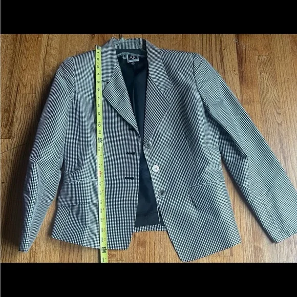 Ann Klein size 8p houndstooth blazer - Picture 3 of 9
